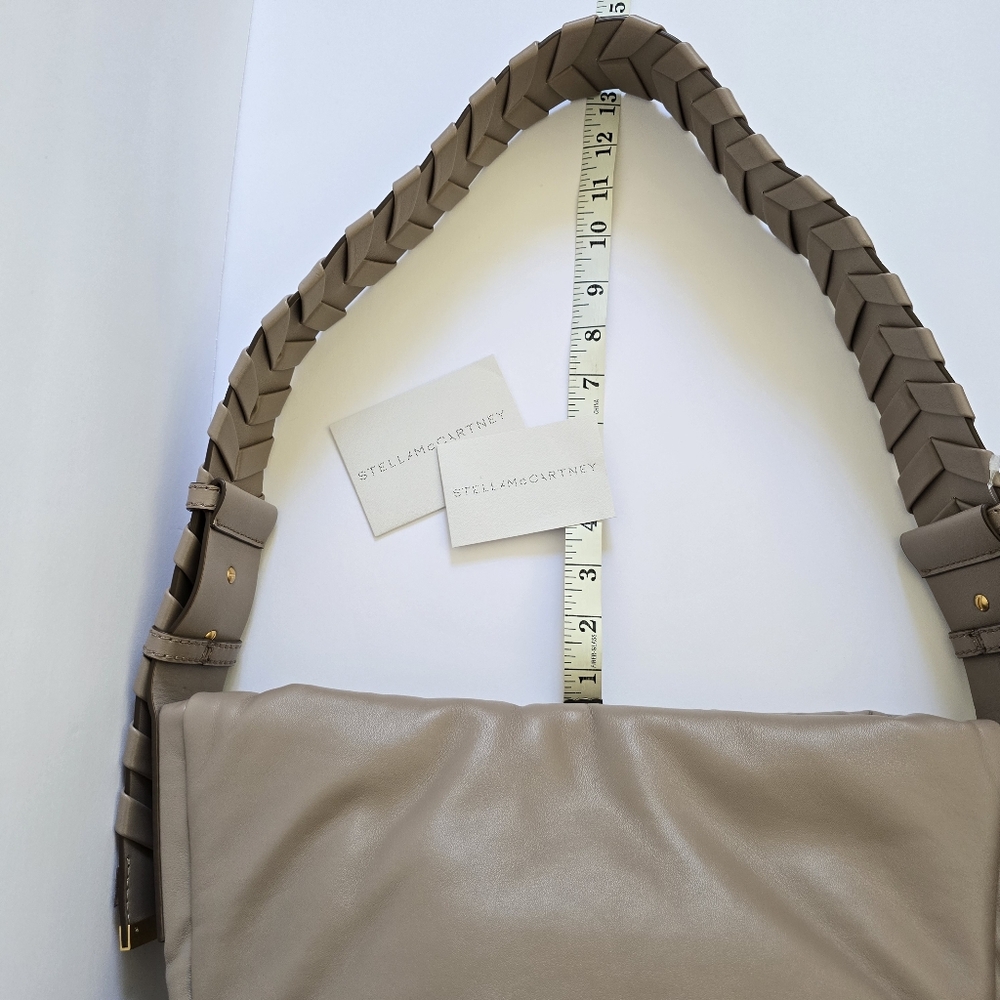 Stella McCartney Braided Puff Shoulder Bag Moss Tan - Picture 14 of 15